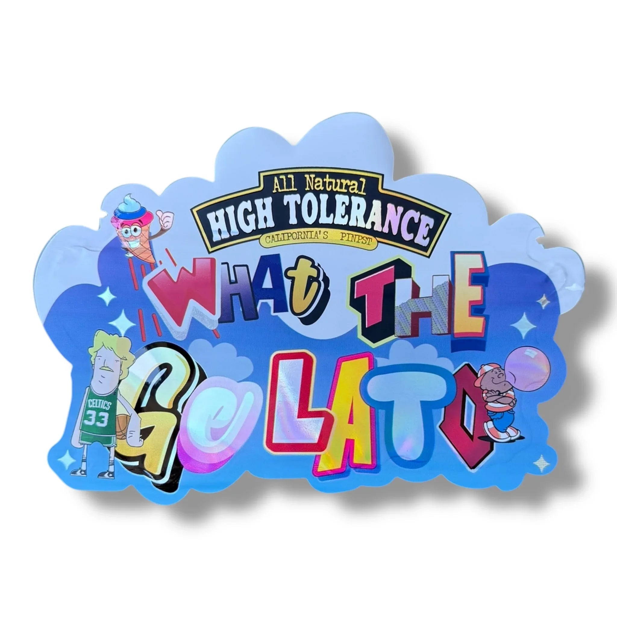 High Tolerance What the Gelato Mylar Bag 3.5g shape bag - Black Unicorn Hub