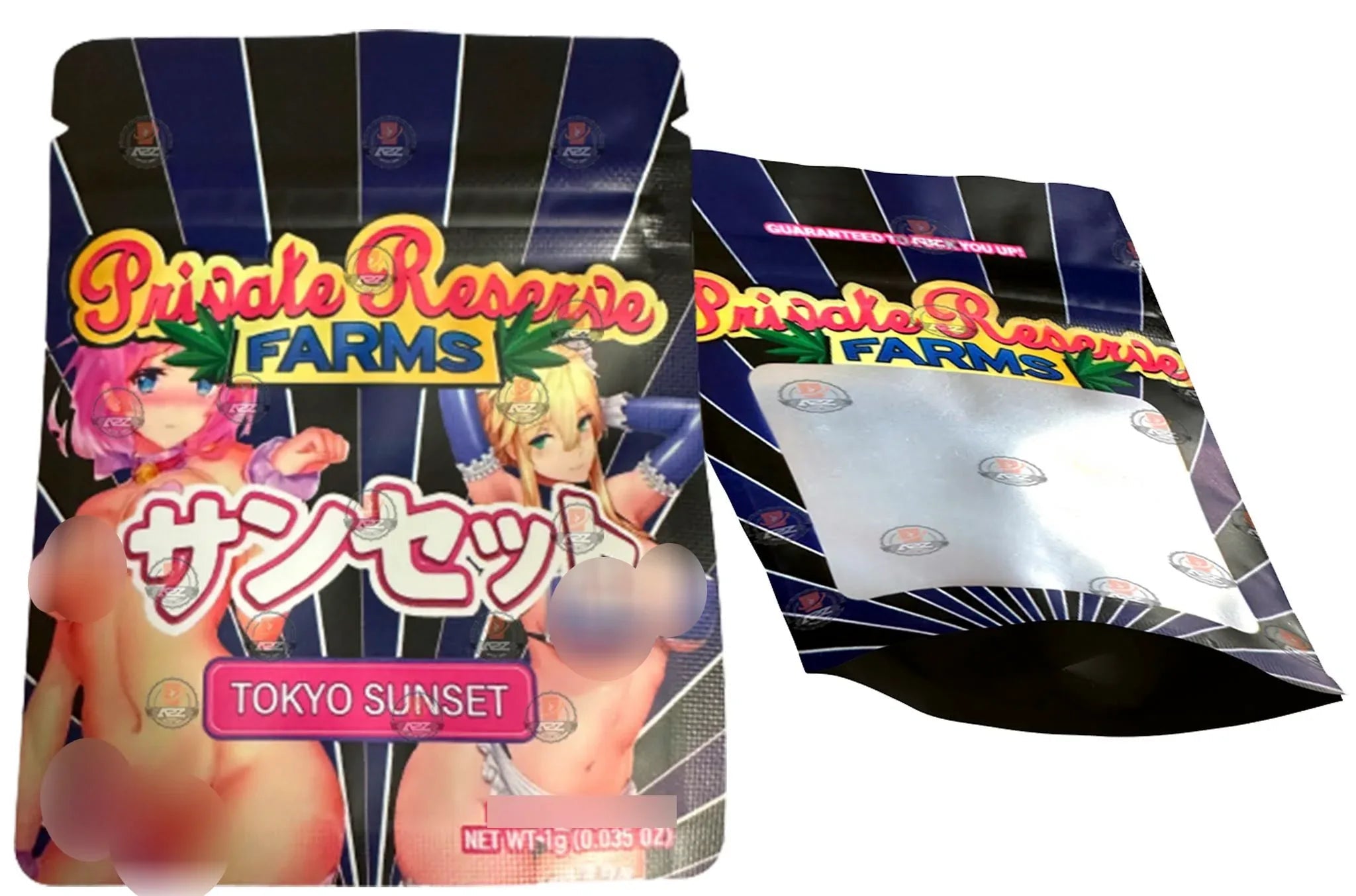 Private Reserve Tokyo Sunset 1 Gram Mylar bags with window - Packaging Only - Black Unicorn Hub
