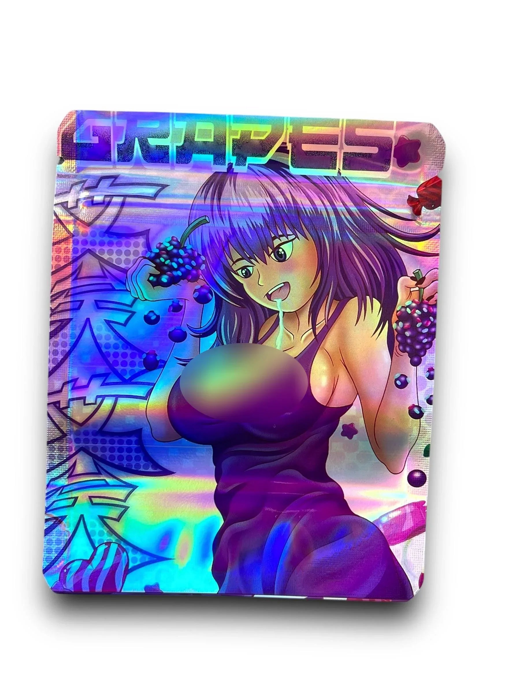 Grapes Mylar Bags 3.5g Holographic - Black Unicorn Hub