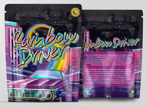 Rainbow Driver Holographic Mylar bag 3.5g - Black Unicorn - Packaging only - Black Unicorn Hub