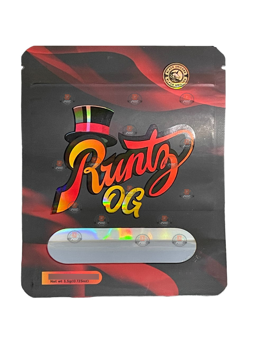 OG Holographic Mylar bag 3.5g - Black Unicorn - Packaging only