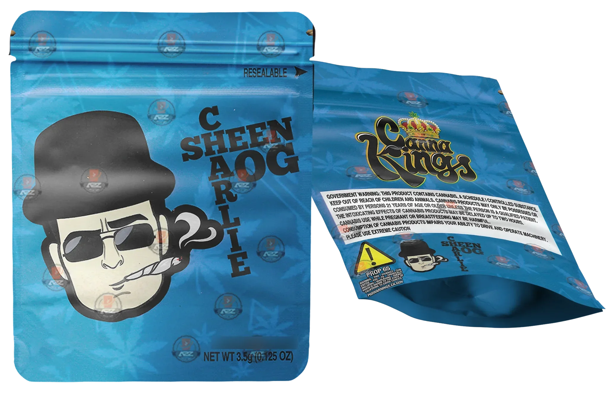 Charlie Sheen OG Mylar zip lock bag 3.5G - Black Unicorn Hub