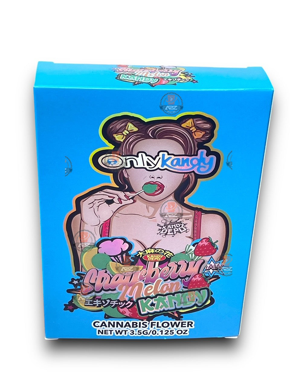 Only Kandy Strawberry Melon Kandy Mylar Bags with Boxes 3.5g Box Packaging Holographic