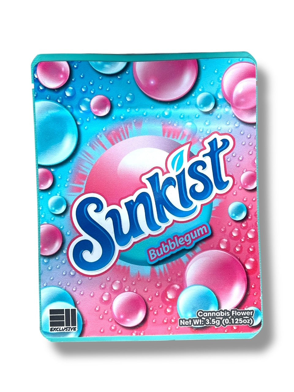 Sunkist Bubblegum Combo Sticker Mylar Bags | 16oz, 1oz & 3.5g