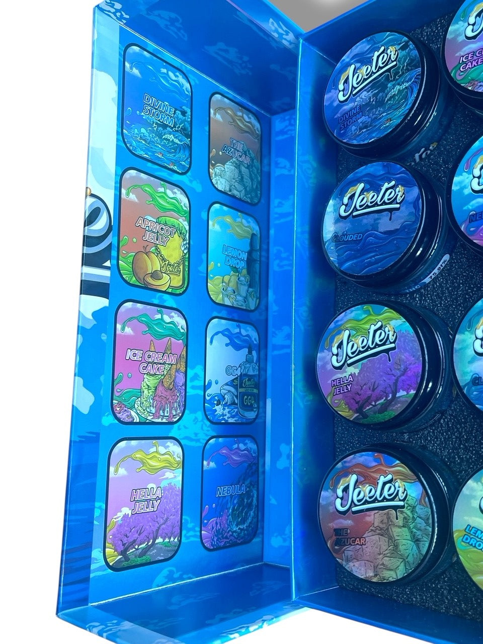 Jeeter Variety Pack 16-1oz Jars in a box