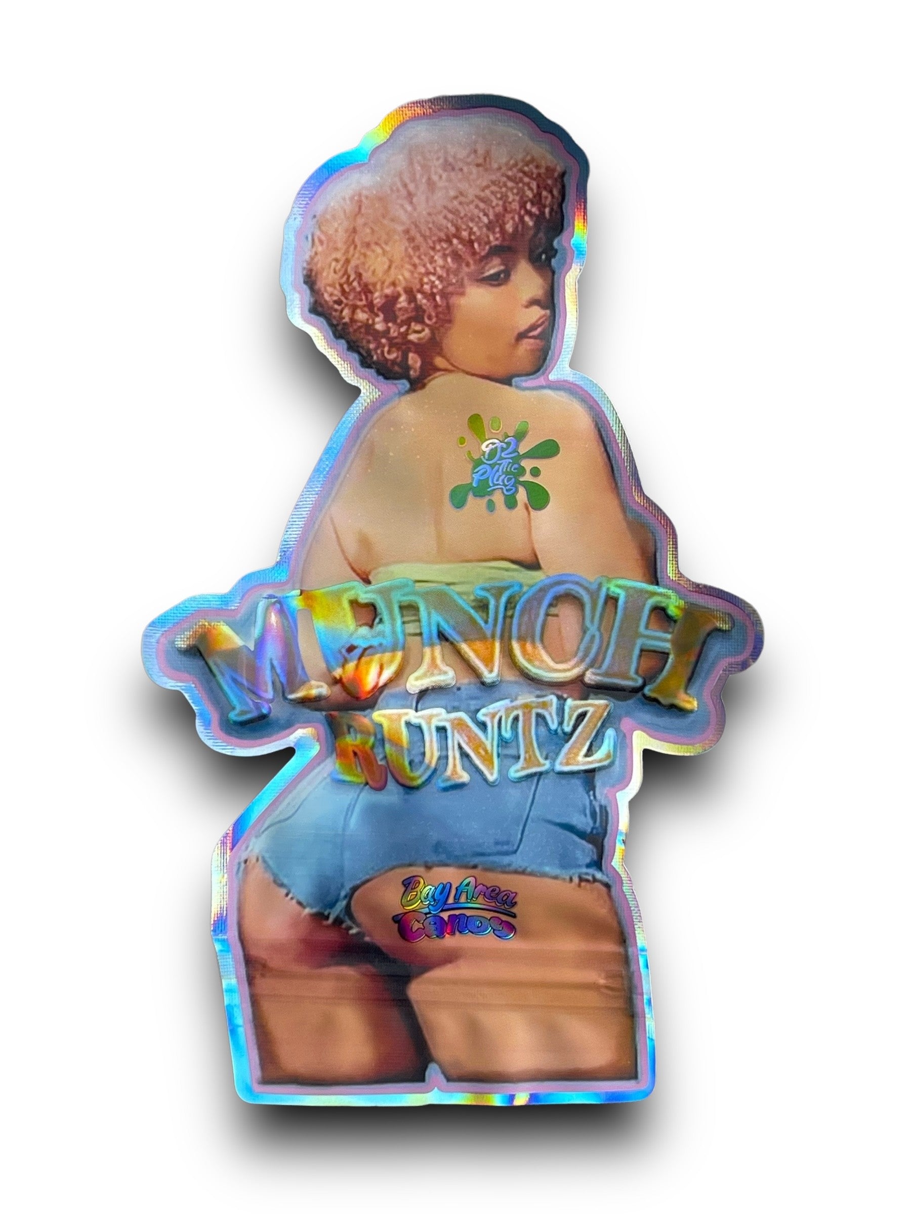 Munch Bay Area Candy 3.5G Mylar Bags Ice Spice Holographic cut out