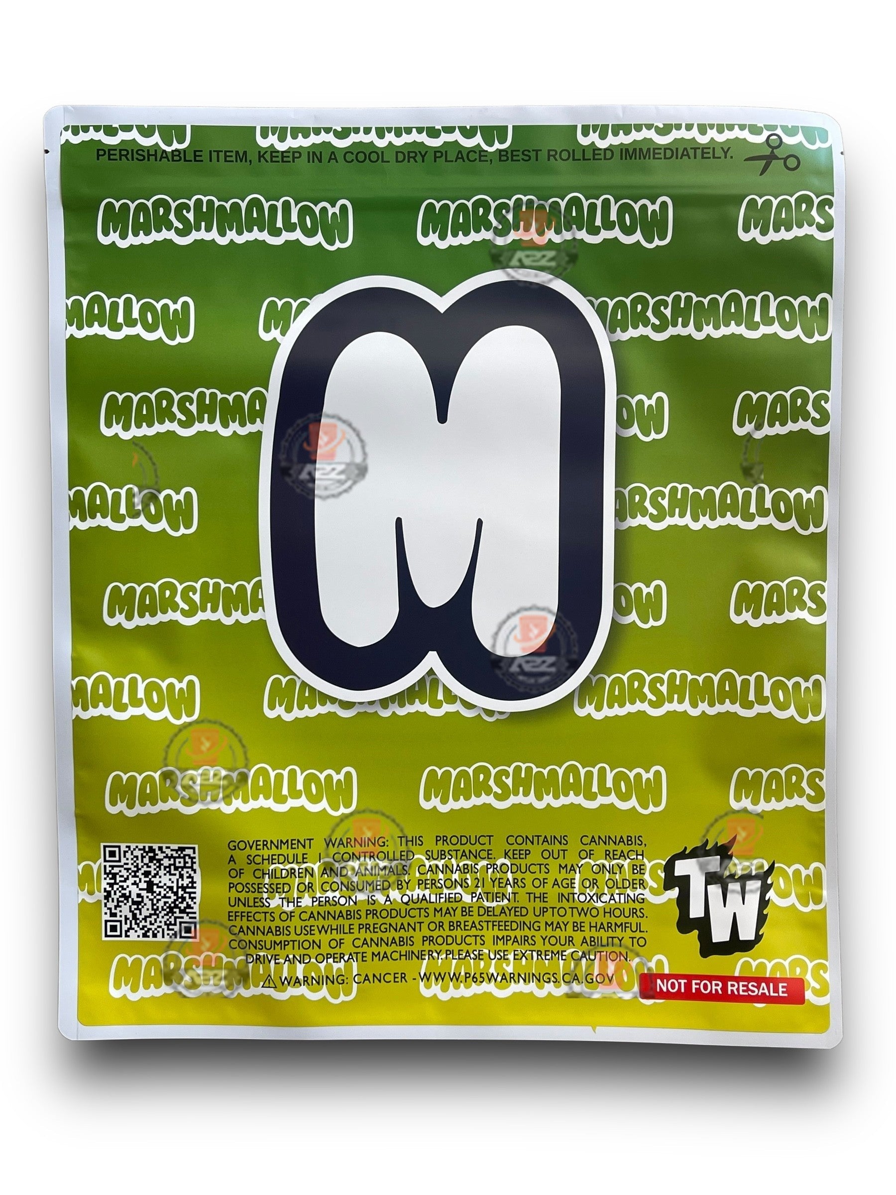 Fruit Gushers Marshmallow 1 Pound Mylar Bag Net Weight 112G Packaging Only