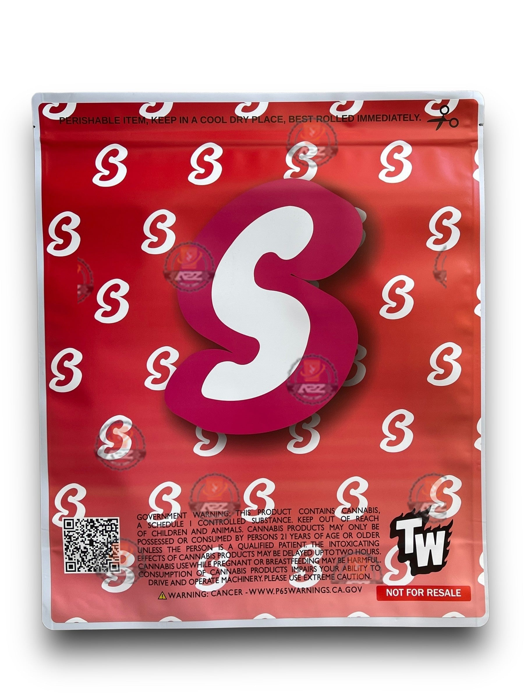 Sprinklez Strawberry Brownie 1 Pound Mylar Bag Net Weight 112G Packaging Only