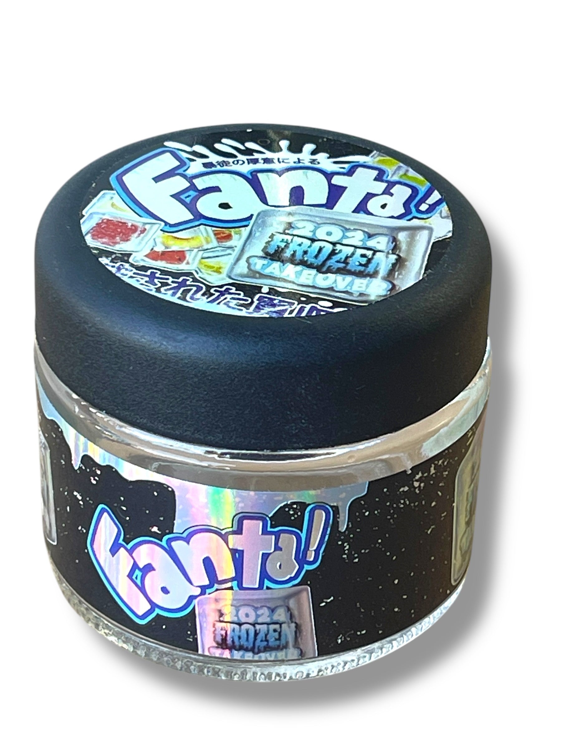 Fanta 2024 Frozen take over 3.5g Glass Jars with Holographic Stickers Child Resistant jar