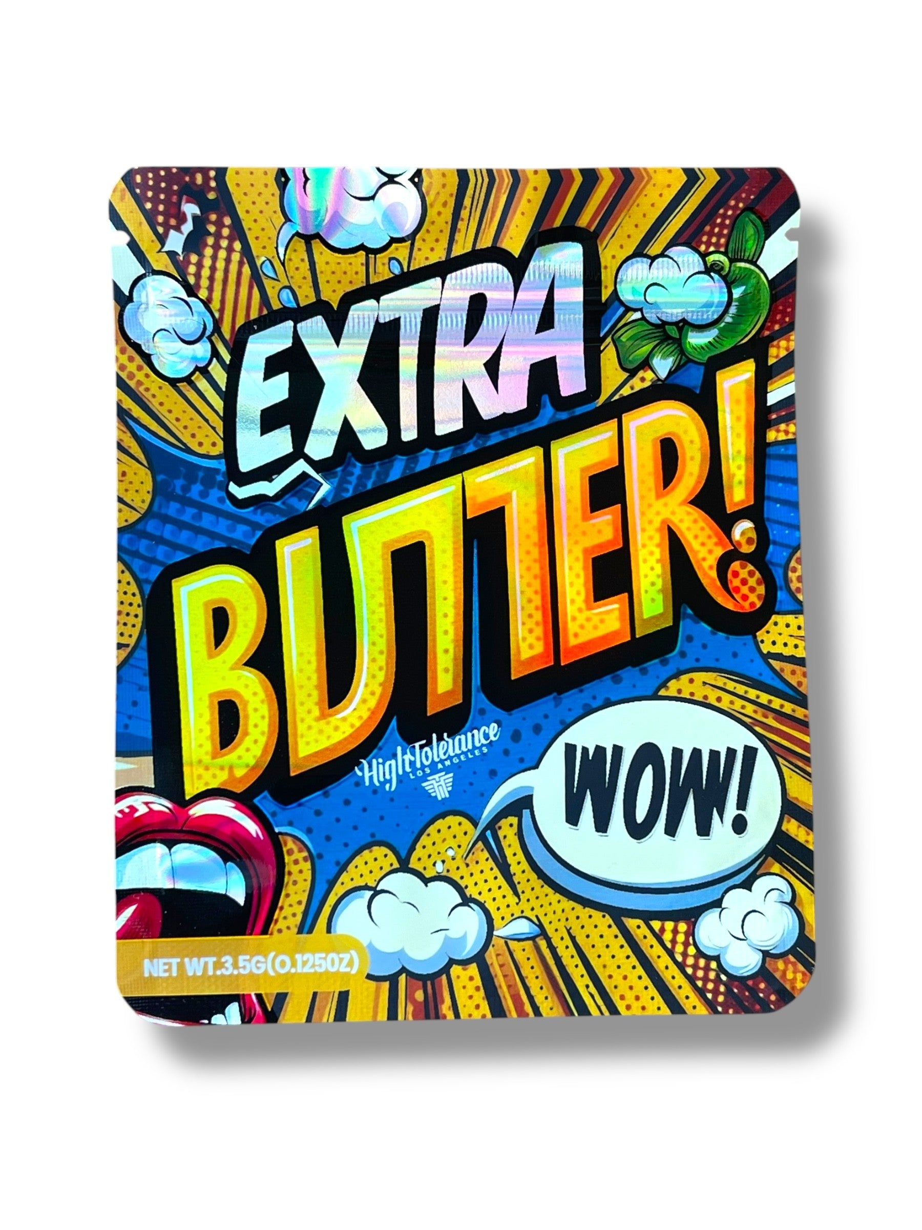 Extra Butter Mylar Bag 3.5g Holographic Mylar Bag- Packaging Only