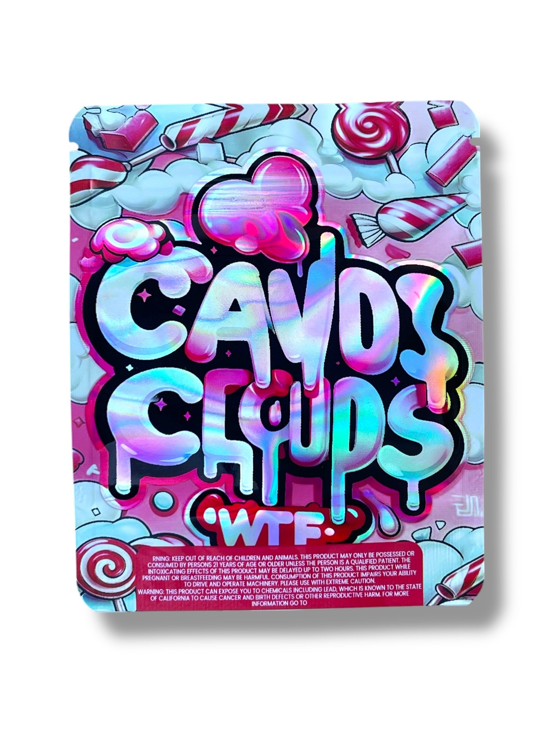 Candy Clouds Mylar Bag 3.5g Holographic Mylar Bag- Packaging Only