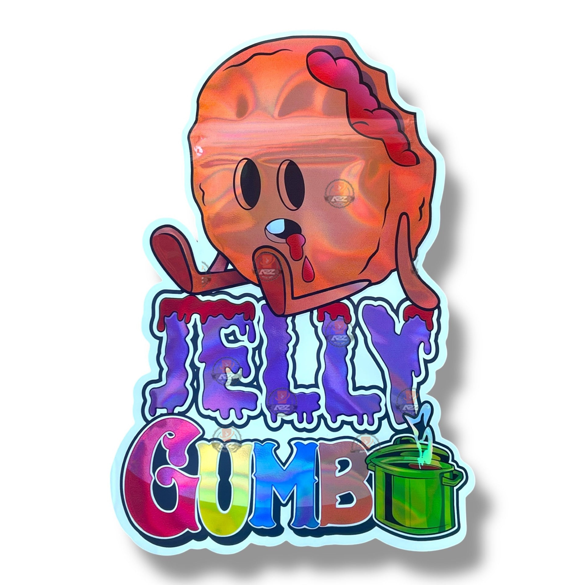 Jelly Gumbo Mylar Bag 3.5g shape bag Fly trap
