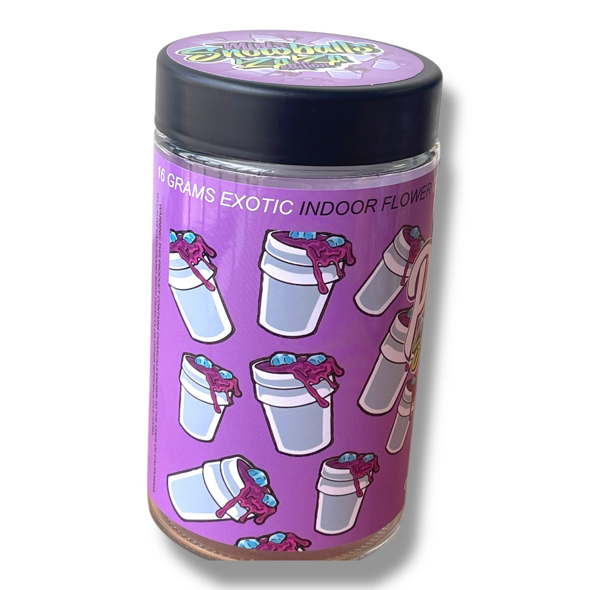 Persy Snowballs Zaza Edition 16-1oz Glass Jars - Varity Pack 16 Flavors in box 1 pound empty jars