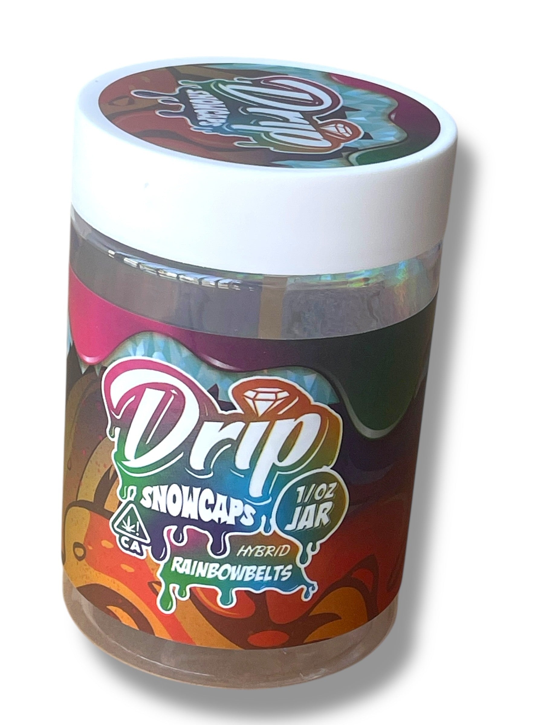 Drip Snowcaps 16-1oz Plastic Jars - Varity Pack 16 Flavors in box 1 pound with outer box Empty Jars