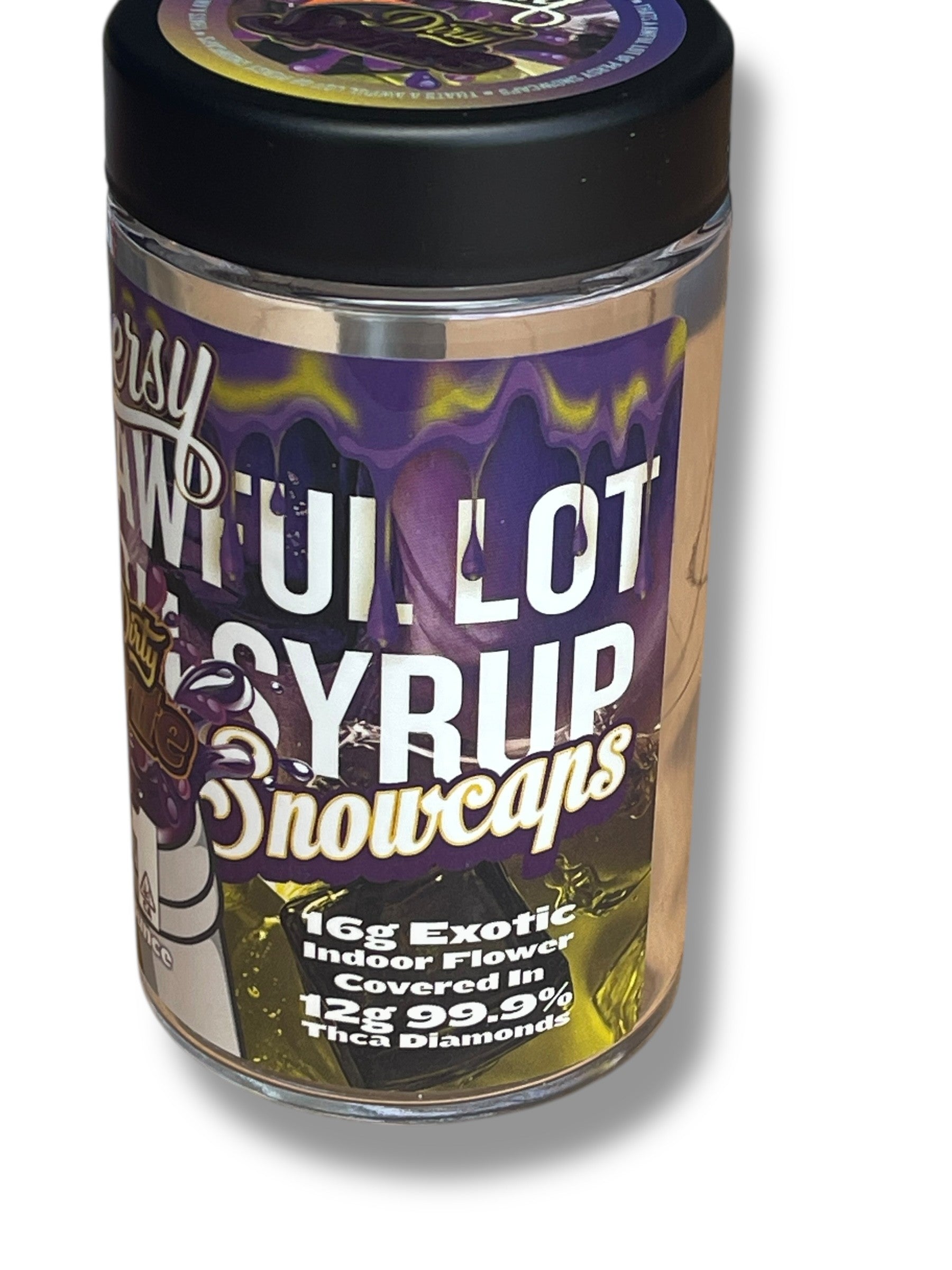 Persy Mini Snowballs Cough Syrup 16-1oz Glass Jars - Varity Pack 16 Flavors in box 1 pound- Empty Jars
