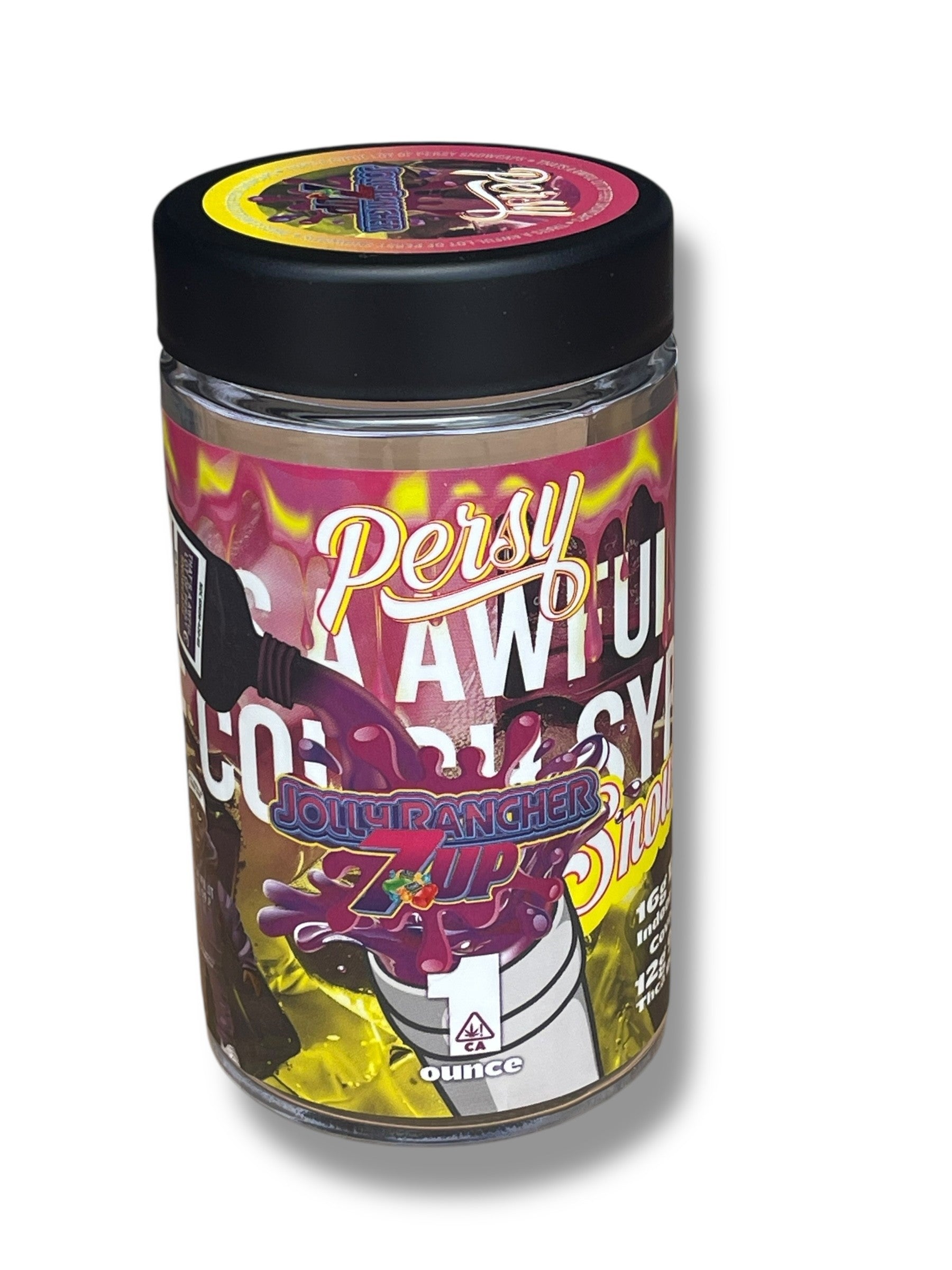 Persy Mini Snowballs Cough Syrup 16-1oz Glass Jars - Varity Pack 16 Flavors in box 1 pound- Empty Jars