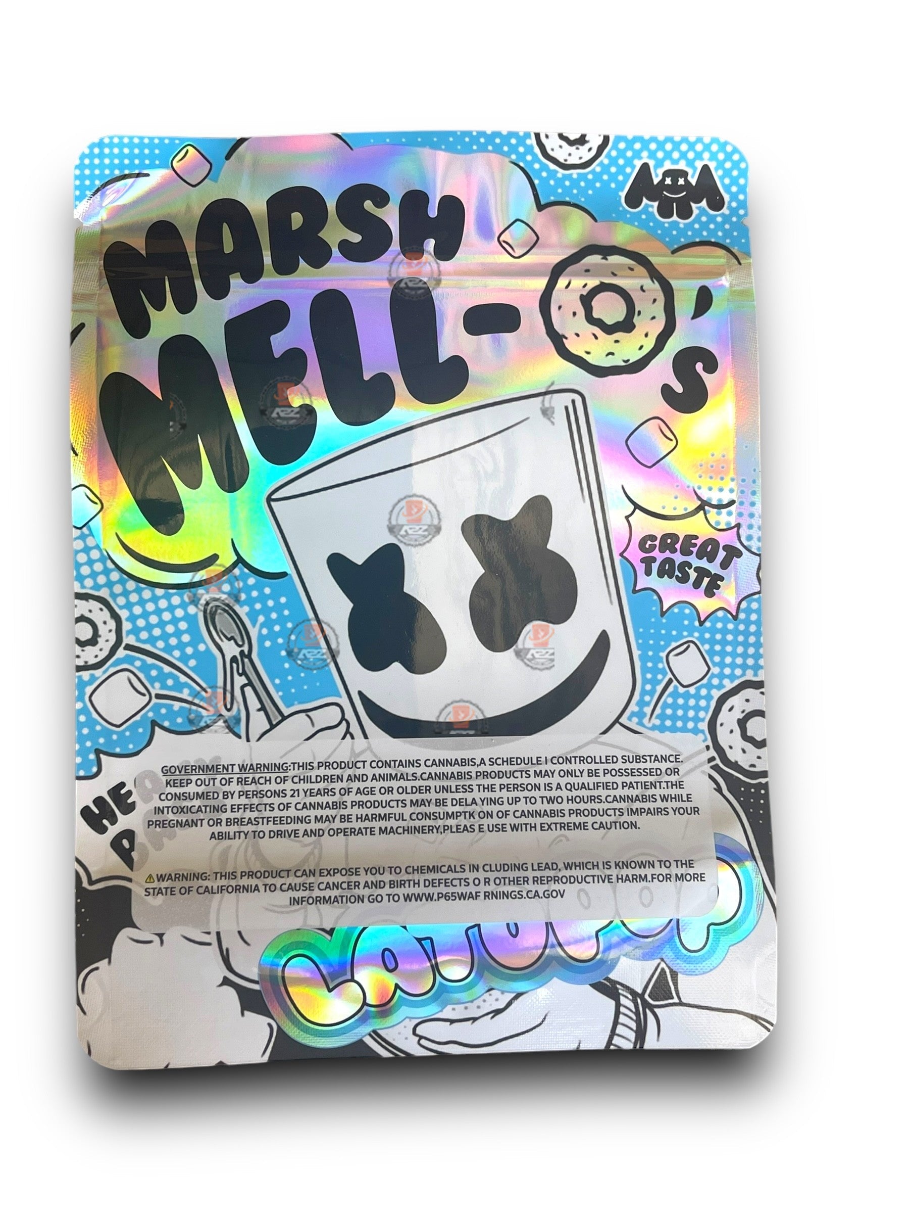 Marshmallows Lato Pop Heavy Bass 1 OZ  28G Mylar empty Mylar bag 1 ounce (50 Count)