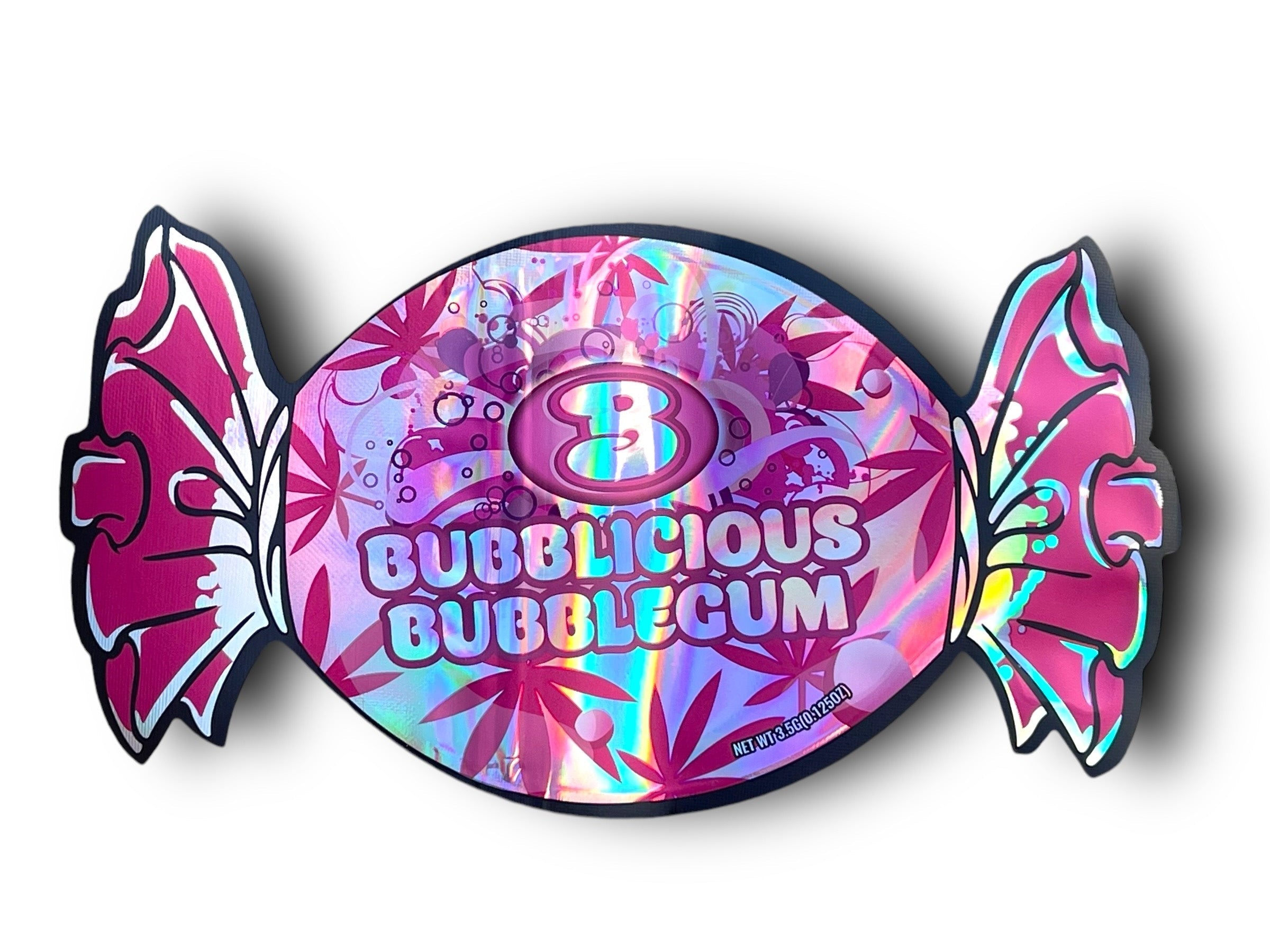 Bubblegum Mylar Bags 3.5g Holographic