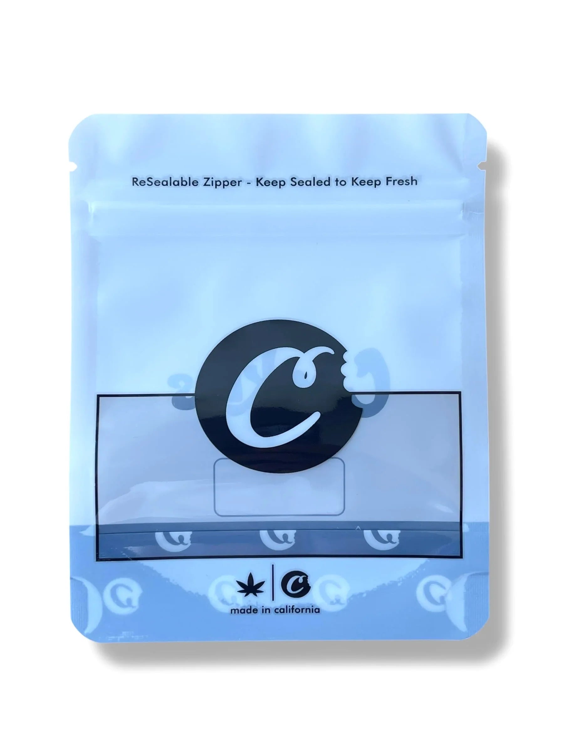 Cookies White with Window Mylar Bags 3.5 Grams Smell Proof Resealable Bags - Black Unicorn Hub