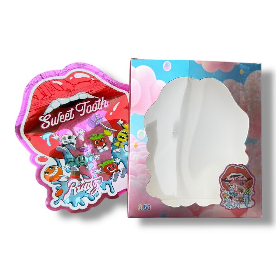 Sweet Tooth 3.5g Mylar Bags & Boxes with Window