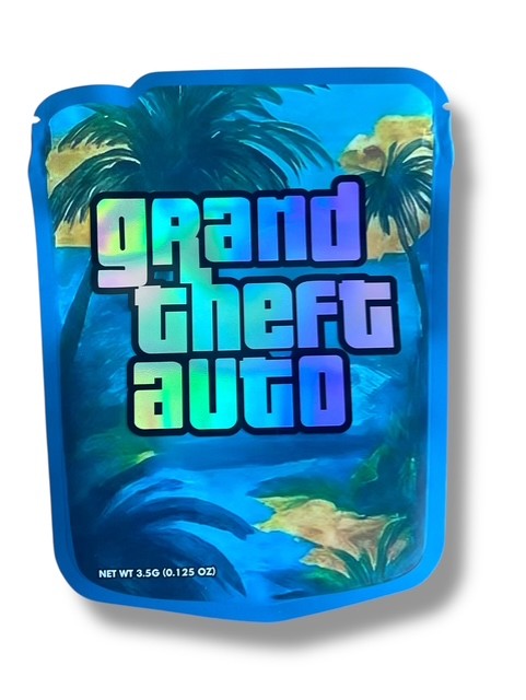 Grand theft auto Mylar Bag 3.5g shape bags
