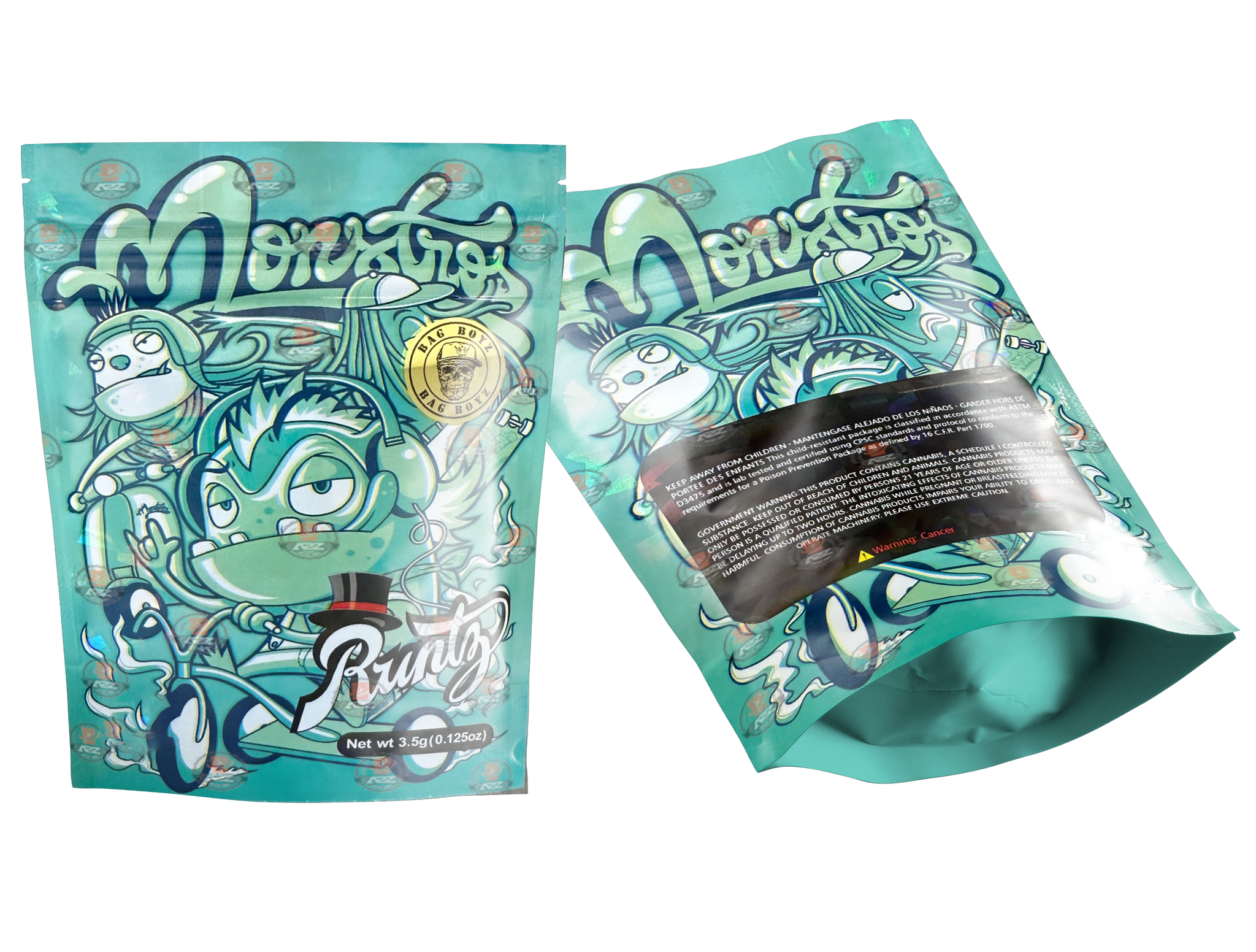 Runtz Monsters Mylar bag 3.5g Packaging Only