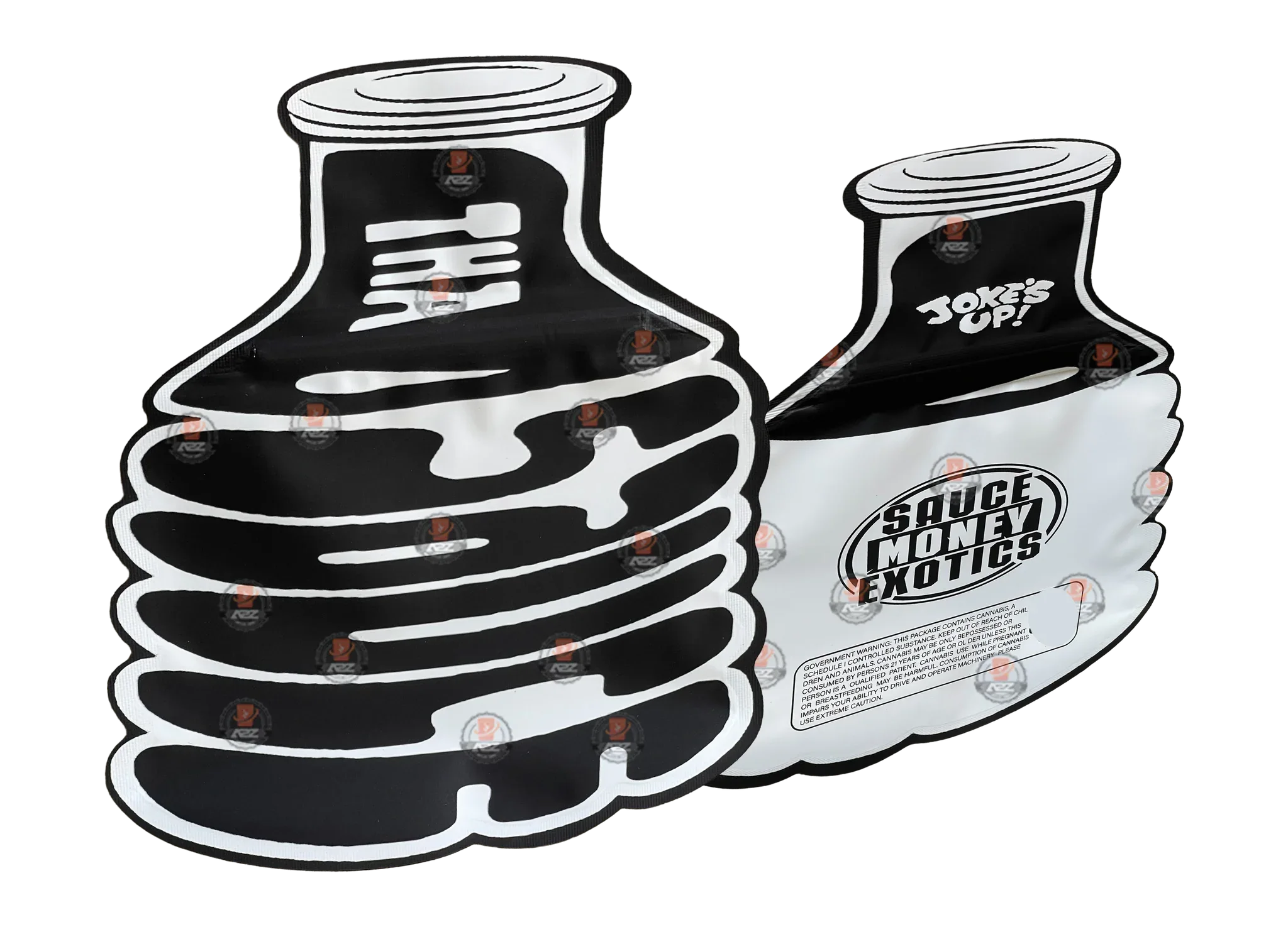 The Sauce cut out Mylar zip lock bag 3.5G Sauce Money Exotics - Black Unicorn Hub