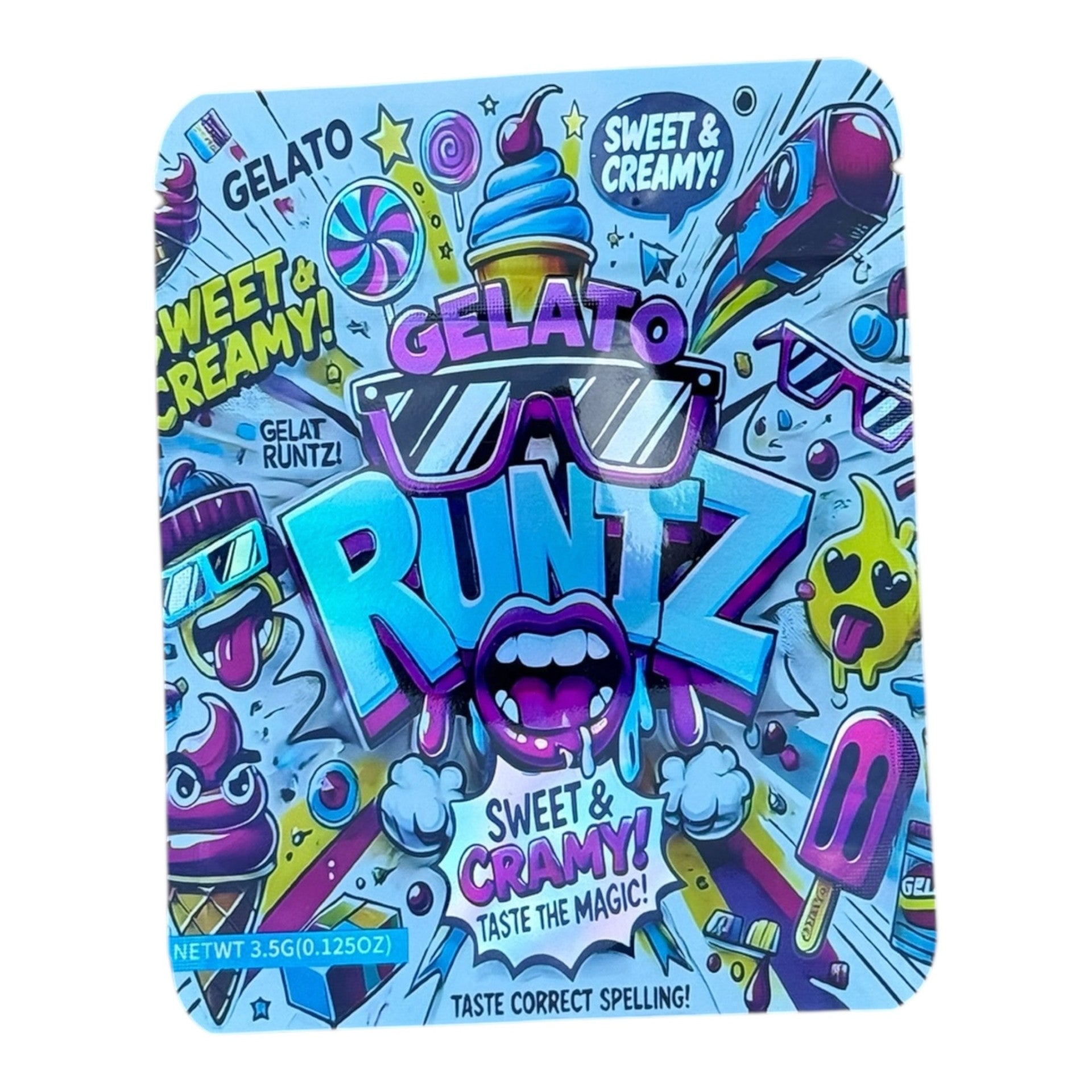 Gelato Runtz 3.5g Mylar Bags & Boxes with Window