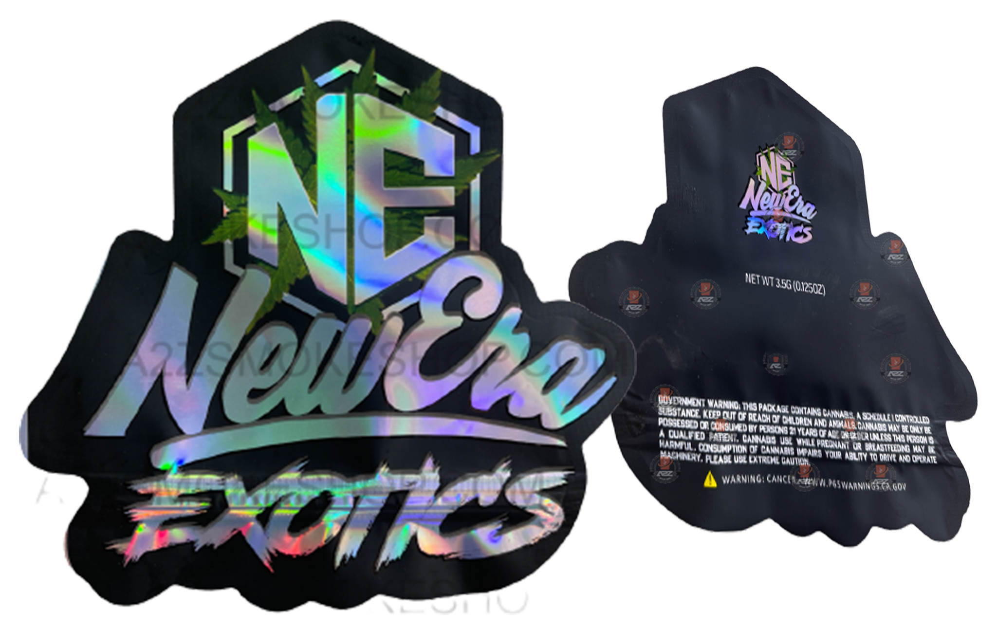 New Era Exotics cut out Holographic Mylar bag 3.5g