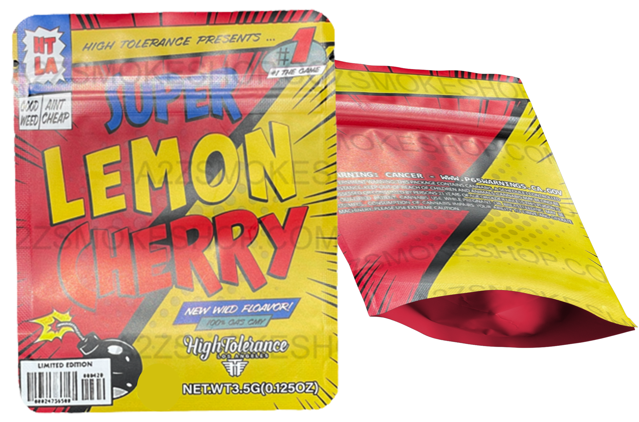 Super Lemon Cherry High Tolerance Mylar zip lock bag 3.5G New Wild flavor