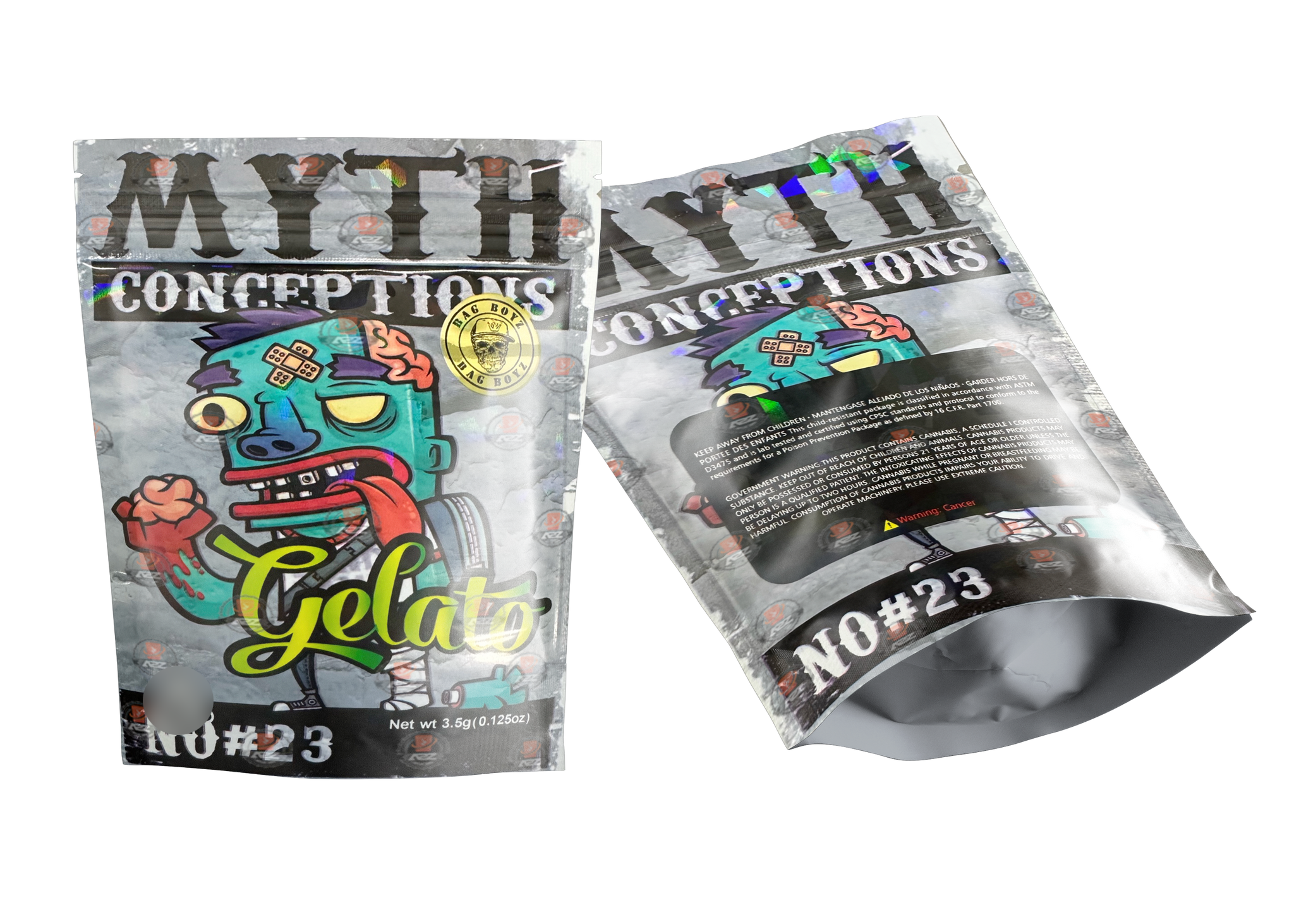 Bag Boyz Gelato Myth Conception No #23 Mylar bags 3.5g Packaging Only