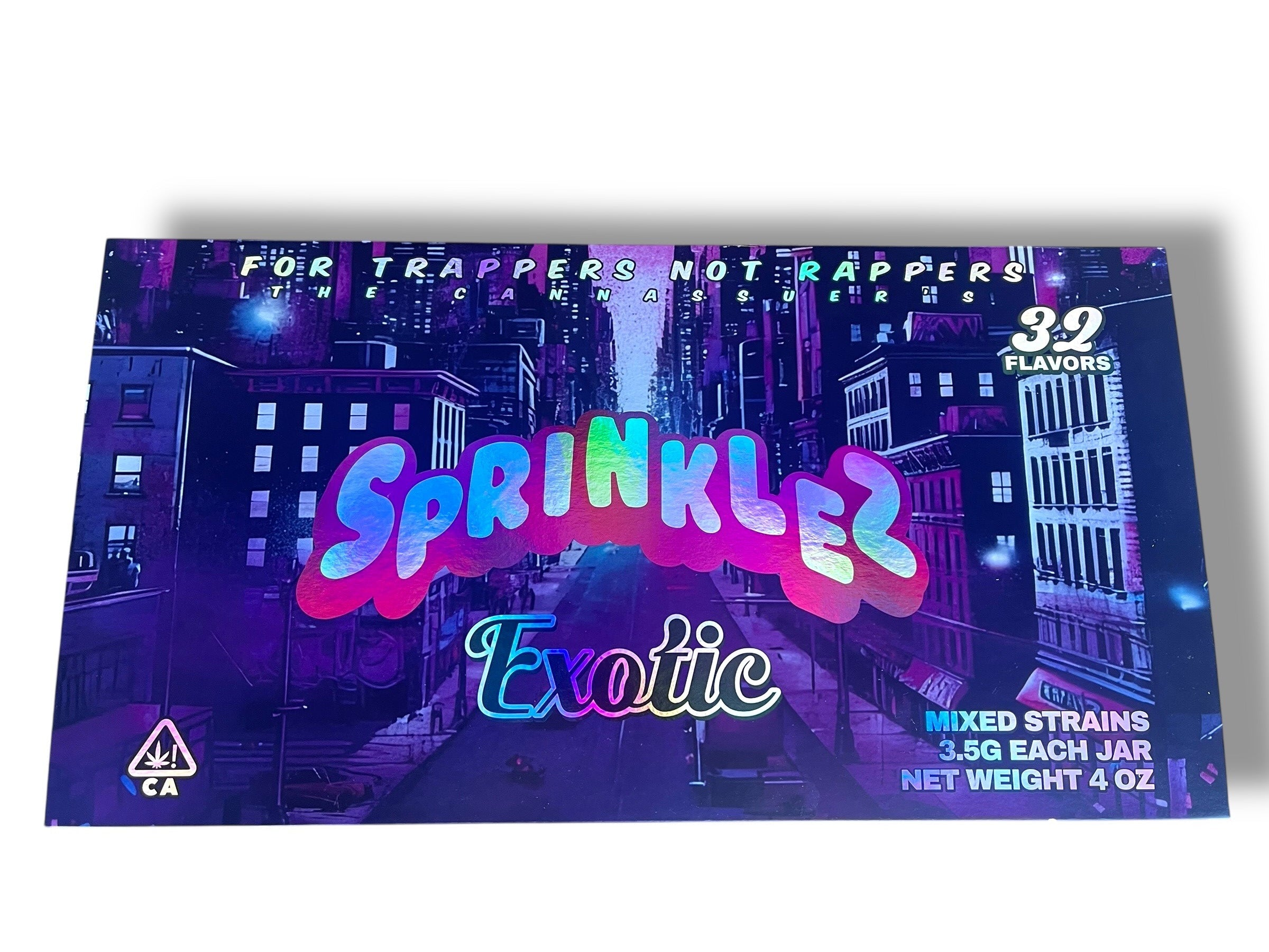 Sprinklez Variety Pack Exotic Glass Jars - Varity Pack 32 Strains in box Empty Jars