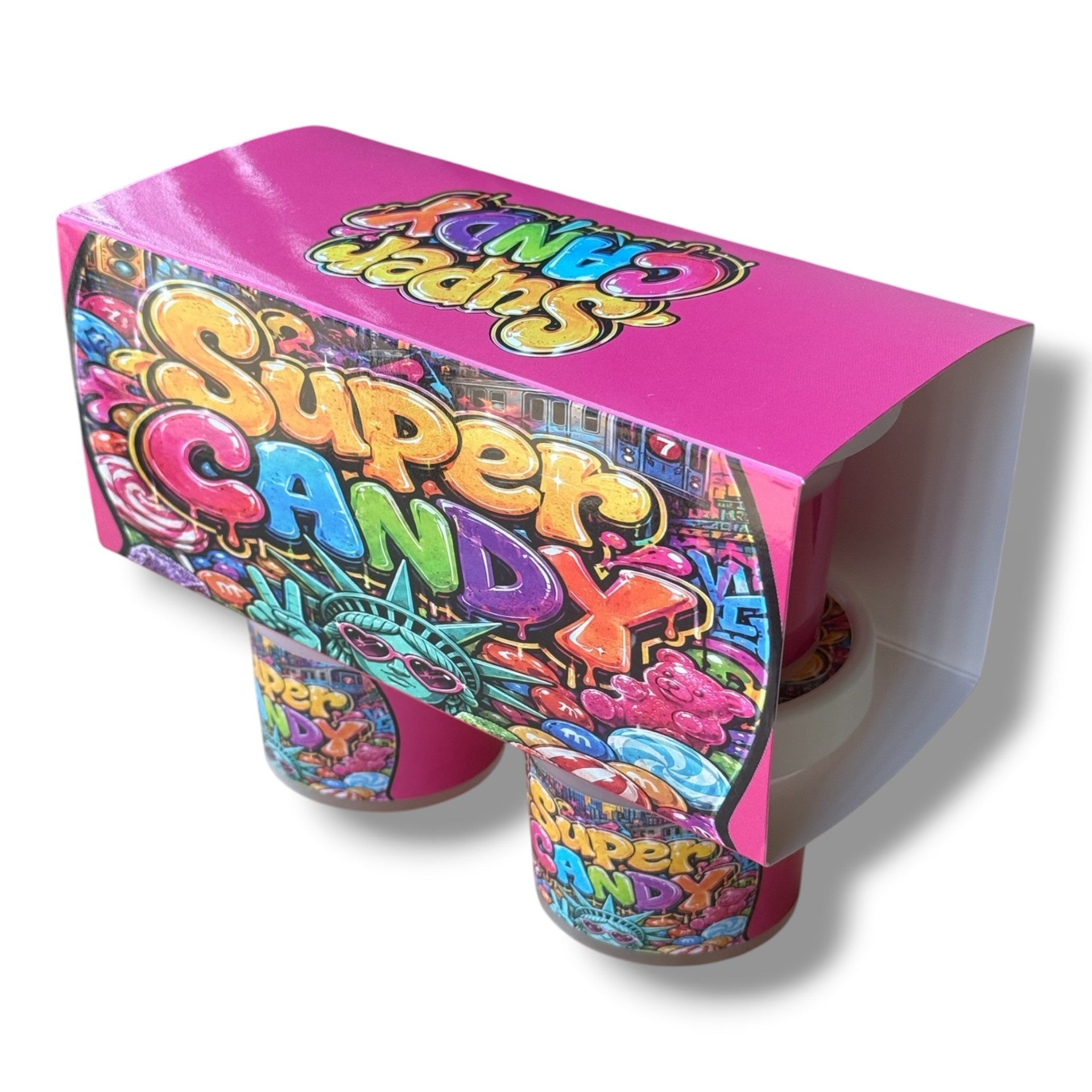 Super Candy Ice Cream Style 3.5G Plastic Jars with Display Boxes – Packaging Only