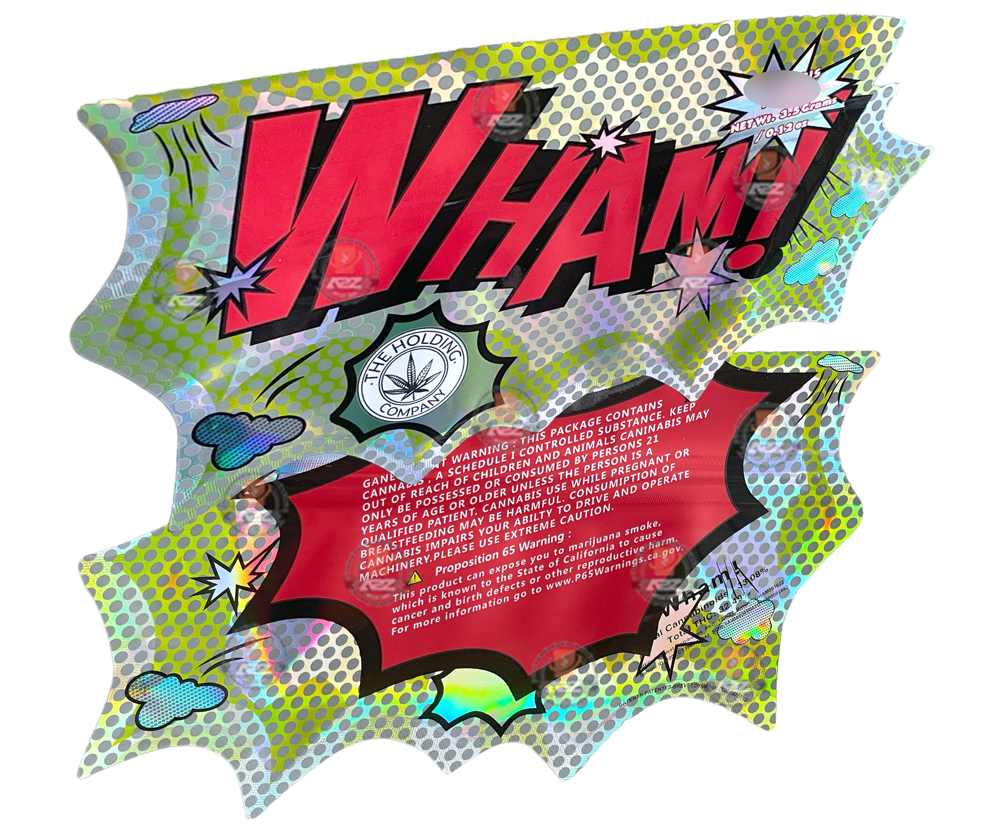 WHAM - Cut Out Mylar Bags 3.5g Die Cut Holographic Lil Baby