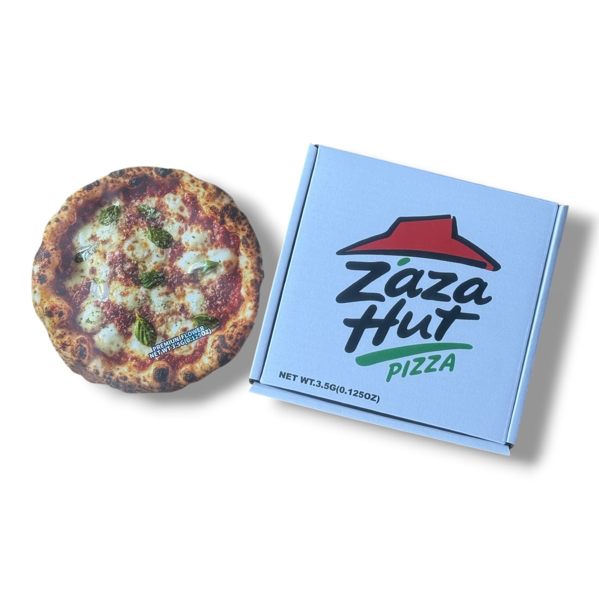 ZAZA Hut Pizza Mylar Bags with Boxes 3.5g Box Packaging