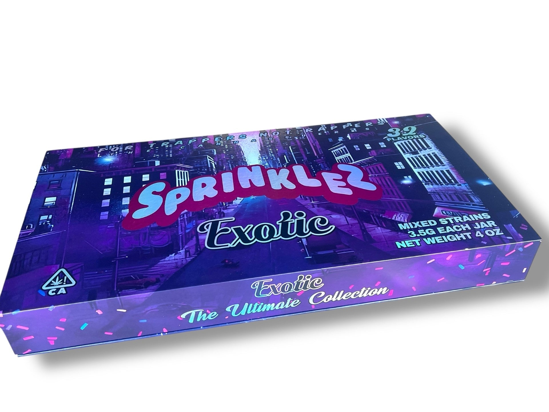 Sprinklez Variety Pack Exotic Glass Jars - Varity Pack 32 Strains in box Empty Jars