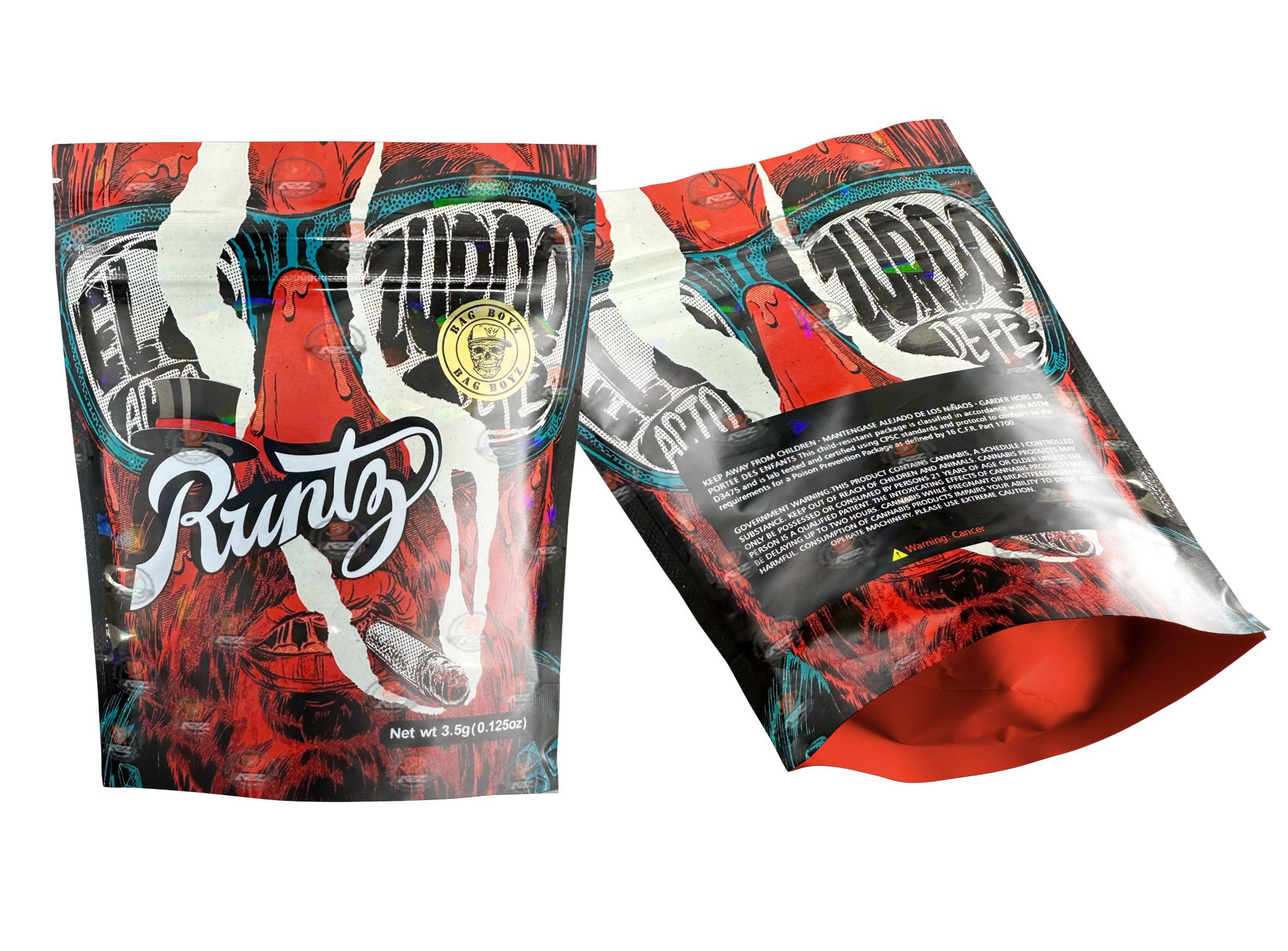 El Zurdo Holographic Mylar Bag 3.5G