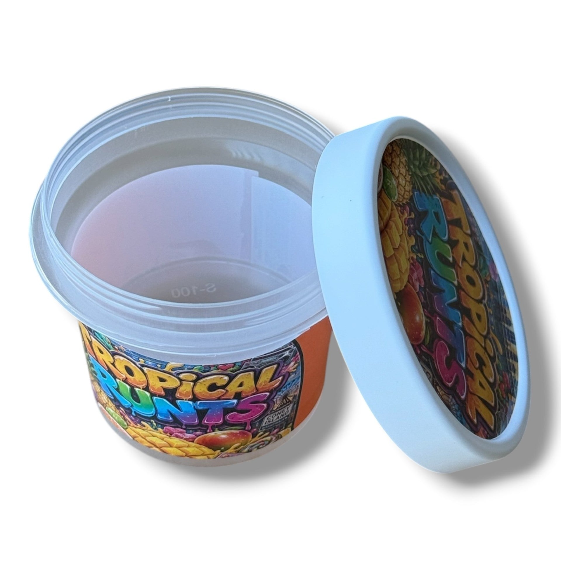 Tropical Runts Ice Cream Style 3.5G Plastic Jars with Display Boxes – Packaging Only