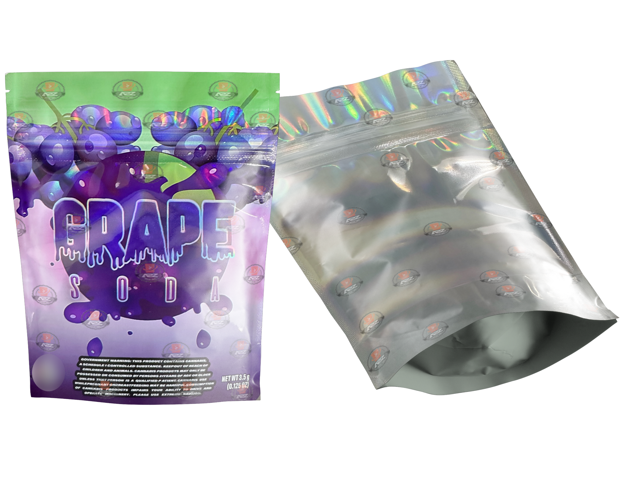 Grape Soda Mylar bag 3.5g  Packaging Only