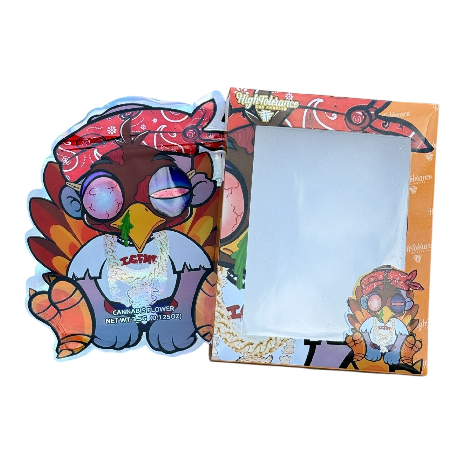 ICFMF Baby Turkey 3.5g Mylar Bags & Boxes with Window High Tolerance