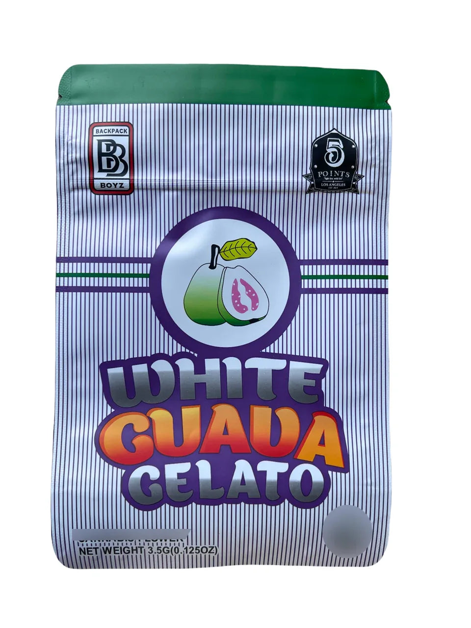 Backpack Boyz White Guava Gelato Mylar Bag- 3.5g - Black Unicorn Hub