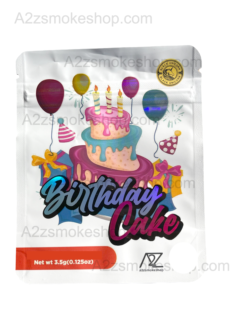 Black Unicorn - Birthday Cake Holographic Mylar bag 3.5g  For Flower
