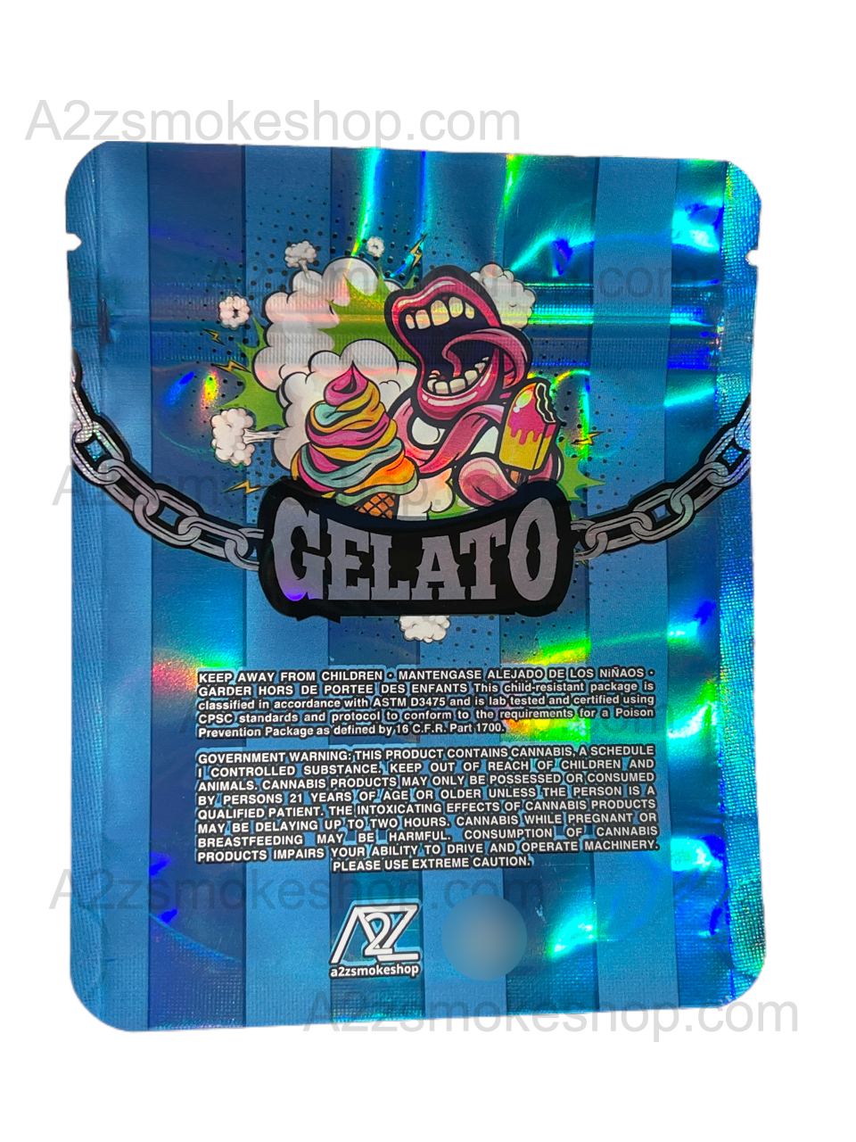 Black Unicorn - Gelato Holographic Mylar bag 3.5g  For Flower