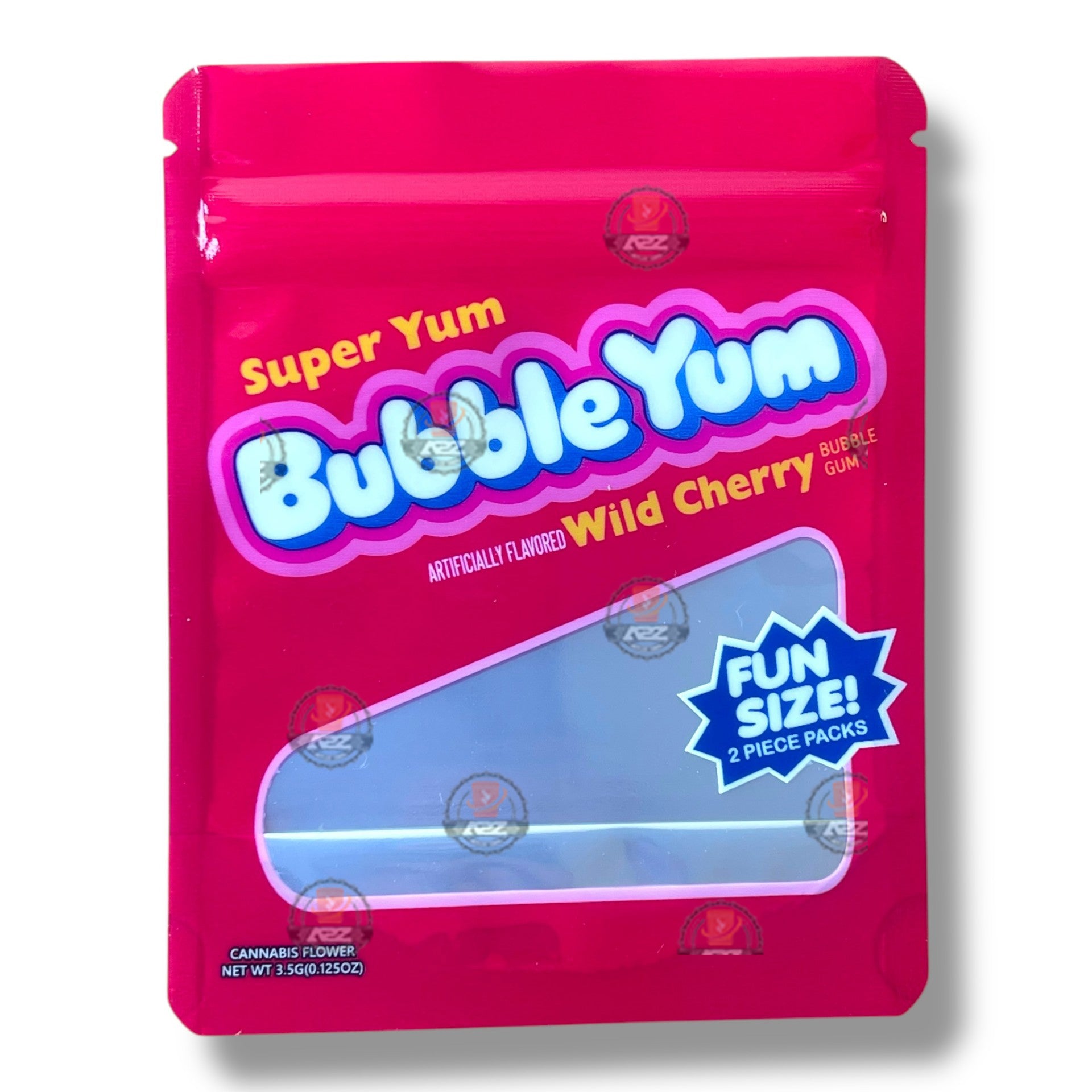 Bubble Yum Wild Cherry 3.5g Mylar Bag- Packaging Only