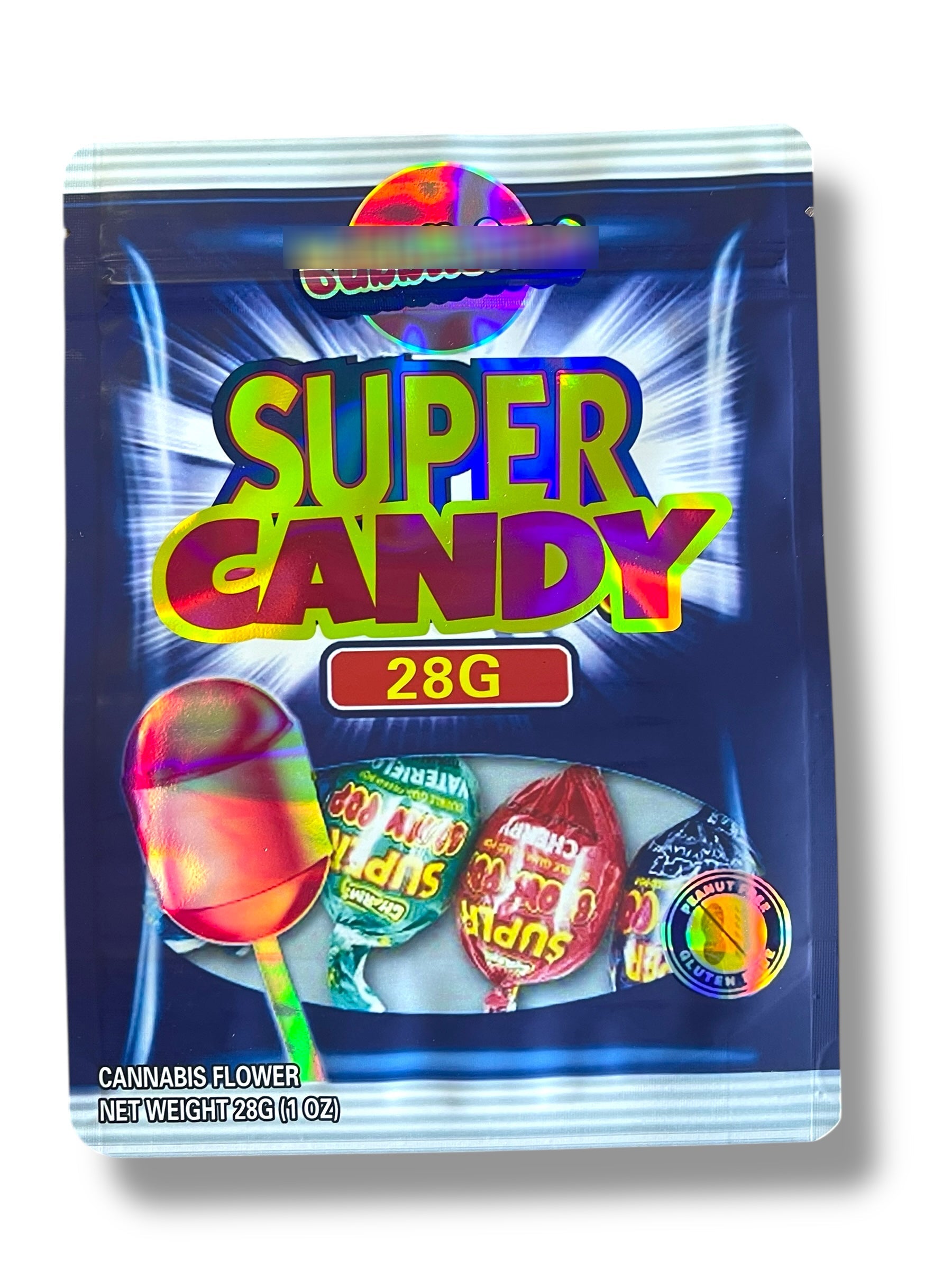 Super Candy 1 OZ  28G empty Mylar bag 1 ounce (50 Count)
