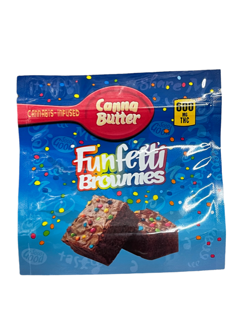 Canna Butter Funfetti Brownies 600mg Mylar Bag -Packaging Only