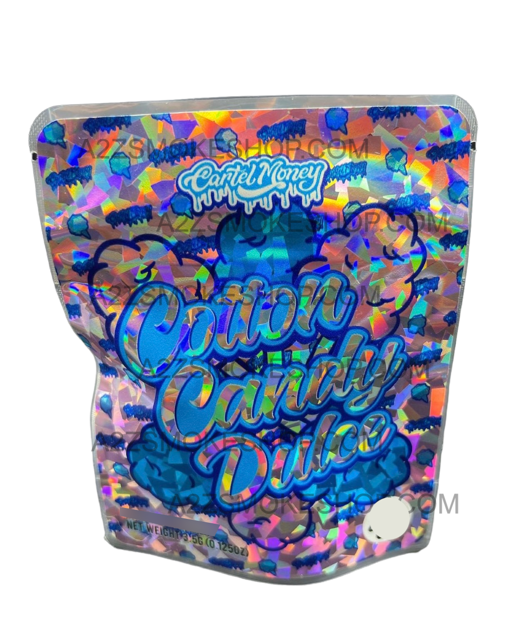 Cartel Money Cotton Candy Dulce  Mylar Bags 3.5g Holographic