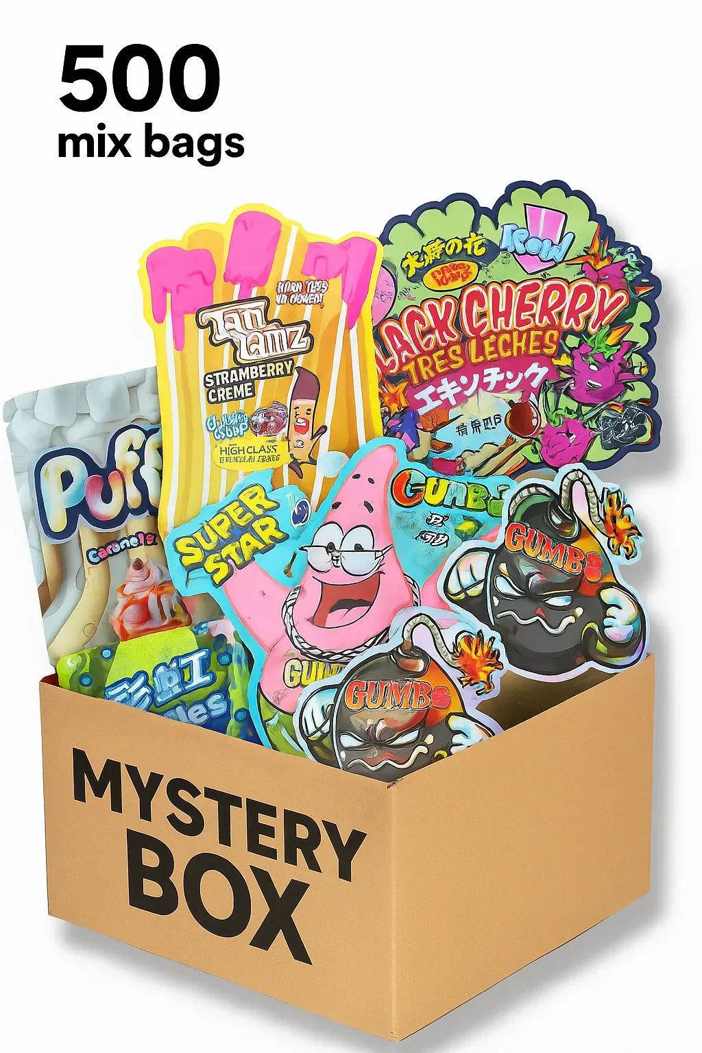 Mystery Box 500-1000 mix 3.5g Mylar bags- Surprise Combo - Black Unicorn Hub