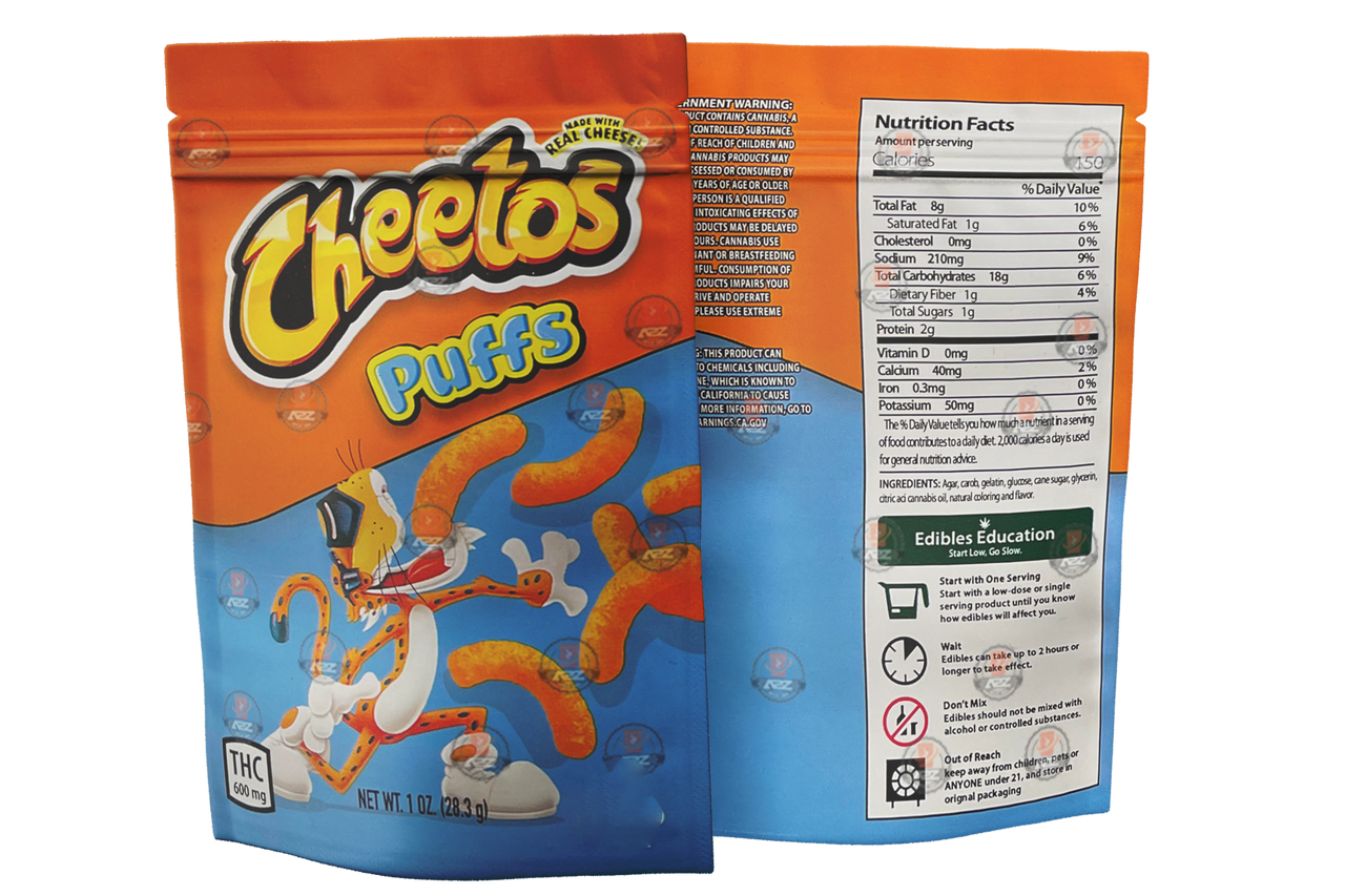 Cheetos Puff 600mg Mylar Chips bags (Bags Only)