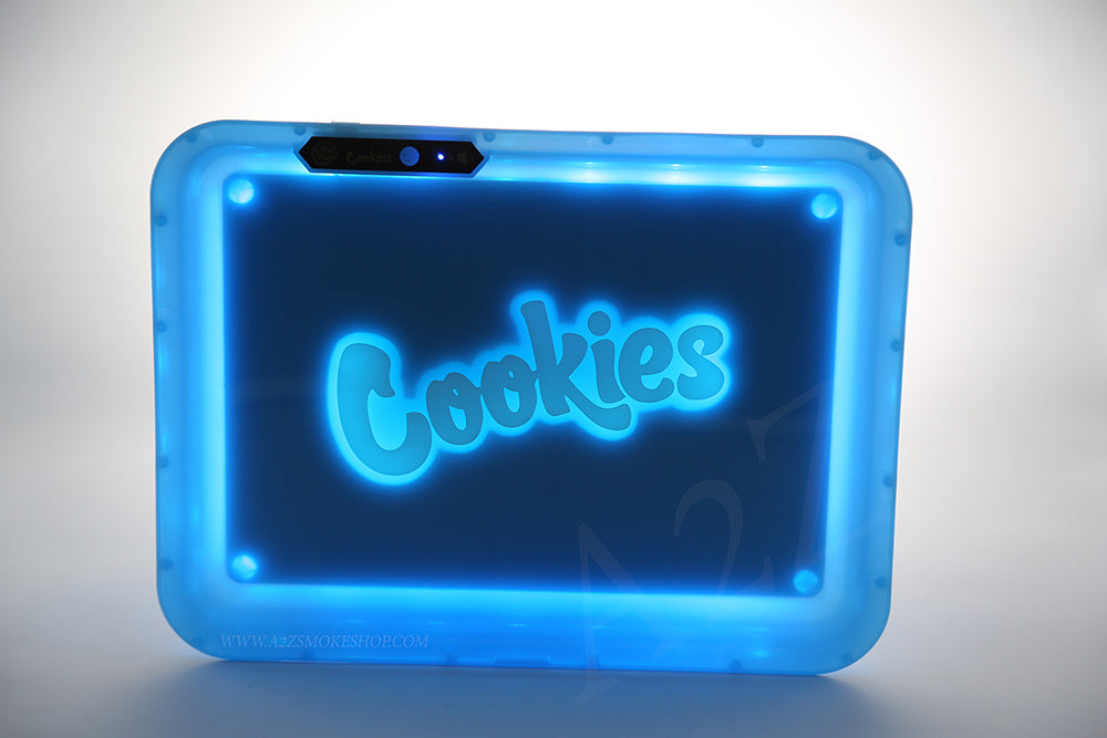 Cookies Bluetooth LED Glow Rolling Tray Lights up Rechargeable - Glossy Finish